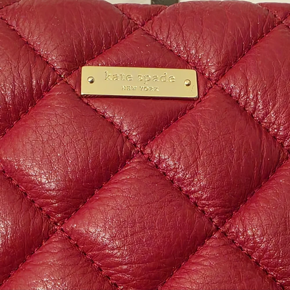 Kate Spade Red Quilted Leather Maryanne Tote Bag - Picture 2 of 7